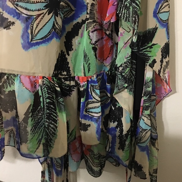 Andrew Charles Red Floral High-low Hem Dress - Picture 6 of 8